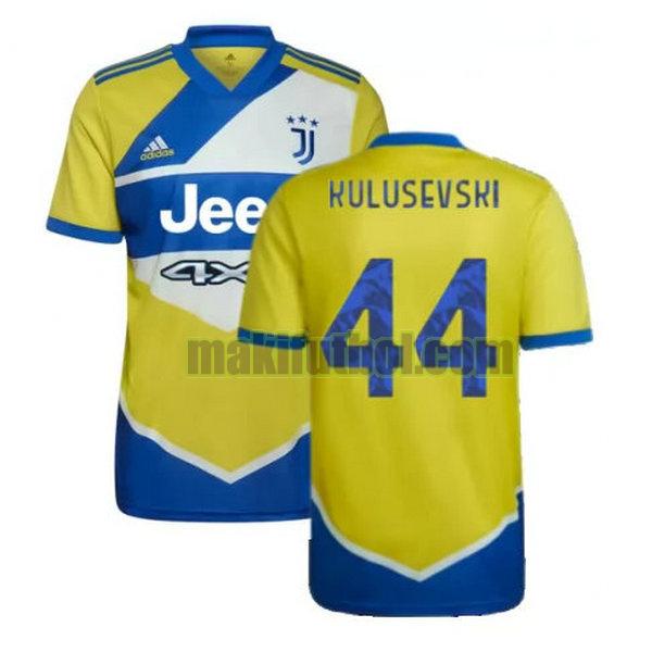 camisetas juventus 2021 2022 tercera kulusevski 44 amarillo azul