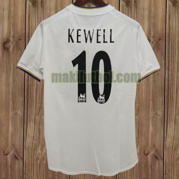 camisetas leeds united 2000-2002 primera kewell 10 blanco