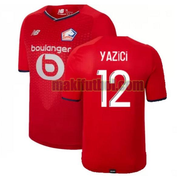 camisetas lille osc 2021 2022 primera yazici 12 rojo