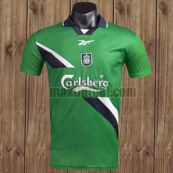 camisetas liverpool 1999-2000 segunda verde