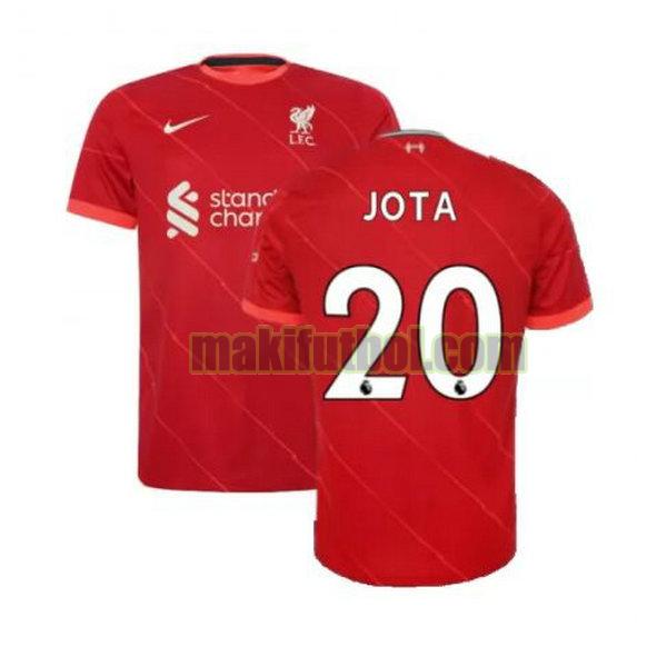 camisetas liverpool 2021 2022 primera jota 20 rojo