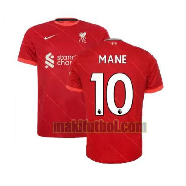camisetas liverpool 2021 2022 primera mane 10 rojo