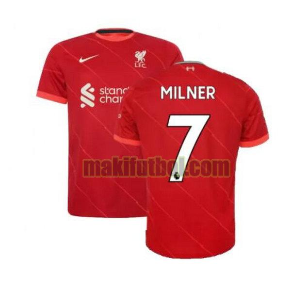 camisetas liverpool 2021 2022 primera milner 7 rojo
