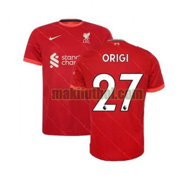 camisetas liverpool 2021 2022 primera origi 27 rojo