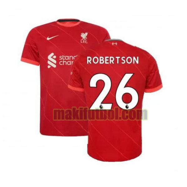 camisetas liverpool 2021 2022 primera robertson 26 rojo