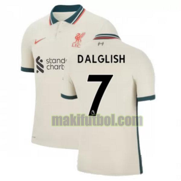 camisetas liverpool 2021 2022 segunda dalglish 7 amarillo
