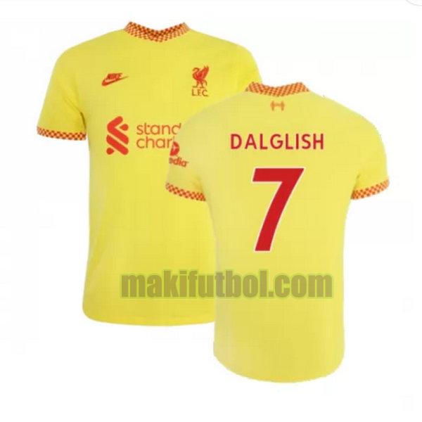 camisetas liverpool 2021 2022 tercera dalglish 7 amarillo