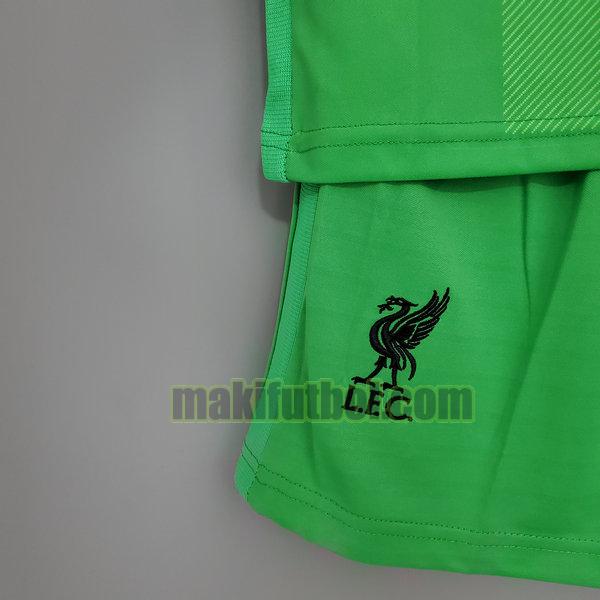 camisetas liverpool niño 2021 2022 portero verde