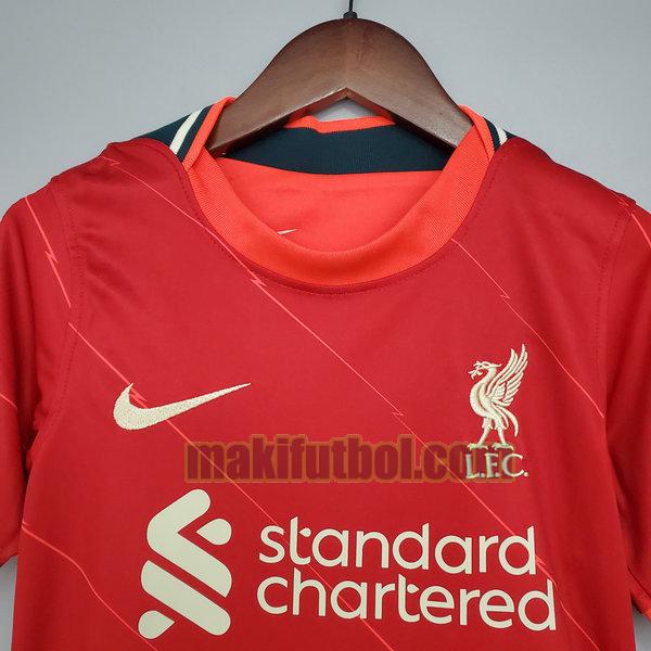 camisetas liverpool niño 2021 2022 primera rojo