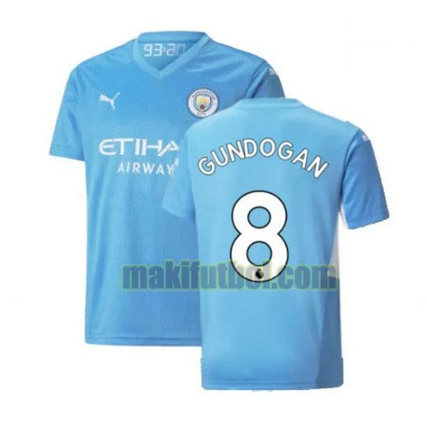 camisetas manchester city 2021 2022 primera gundogan 8 azul