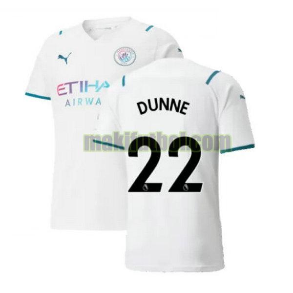 camisetas manchester city 2021 2022 segunda dunne 22 blanco