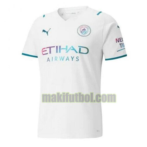 camisetas manchester city 2021 2022 segunda equipacion blanco