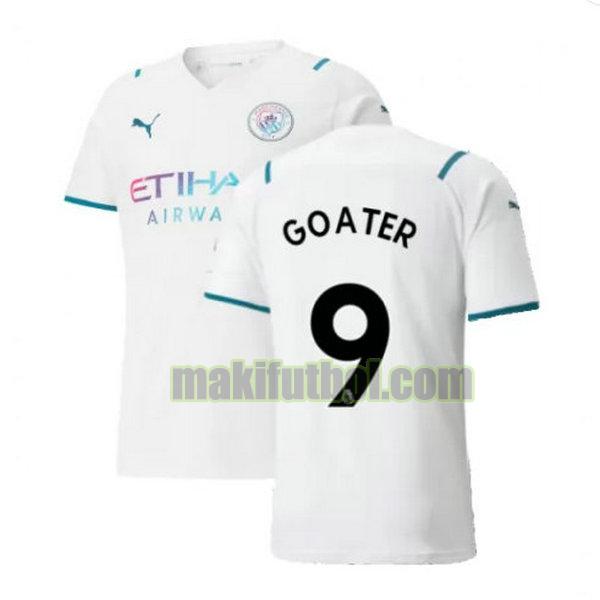 camisetas manchester city 2021 2022 segunda goater 9 blanco