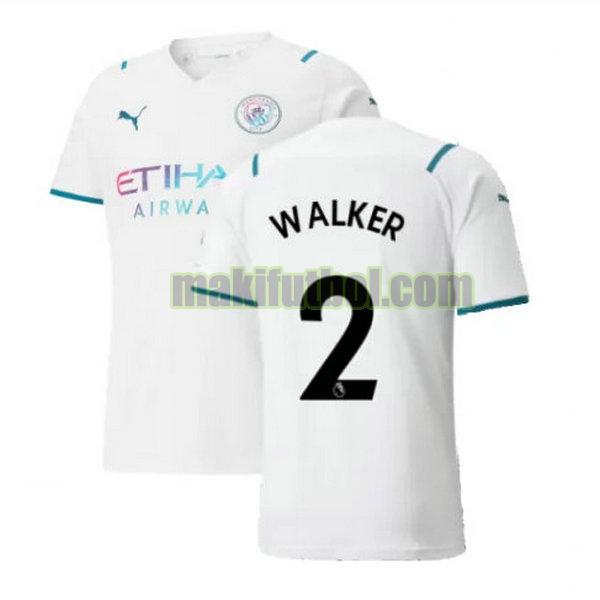 camisetas manchester city 2021 2022 segunda walker 2 blanco