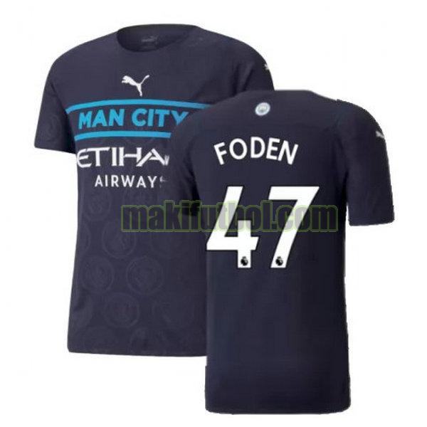 camisetas manchester city 2021 2022 tercera foden 47 negro