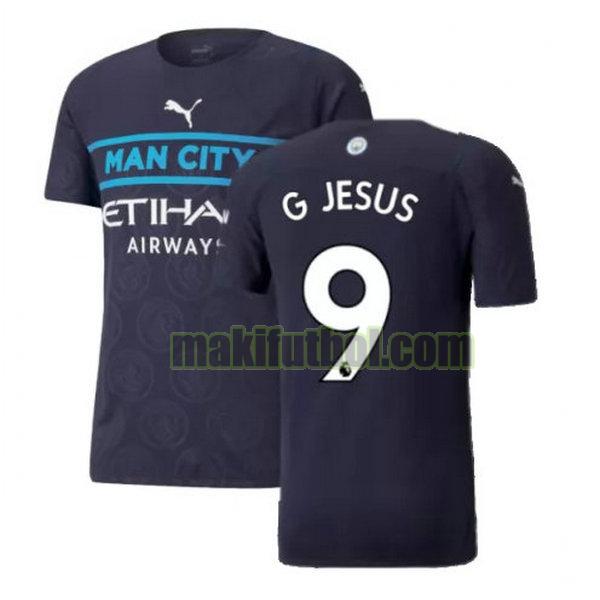 camisetas manchester city 2021 2022 tercera g jesus 9 negro