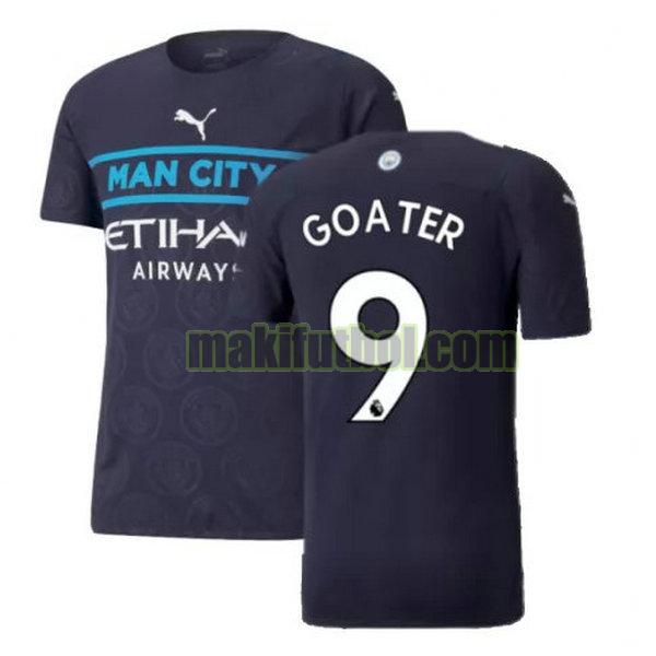 camisetas manchester city 2021 2022 tercera goater 9 negro