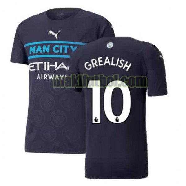 camisetas manchester city 2021 2022 tercera grealish 10 negro