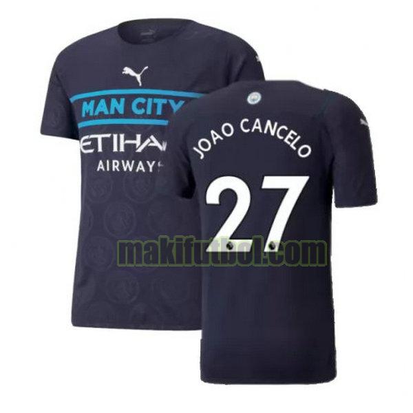 camisetas manchester city 2021 2022 tercera joao cancelo 27 negro