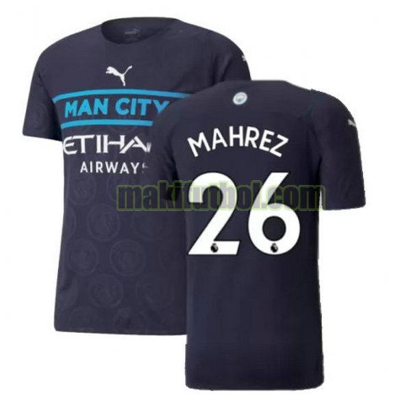 camisetas manchester city 2021 2022 tercera mahrez 26 negro