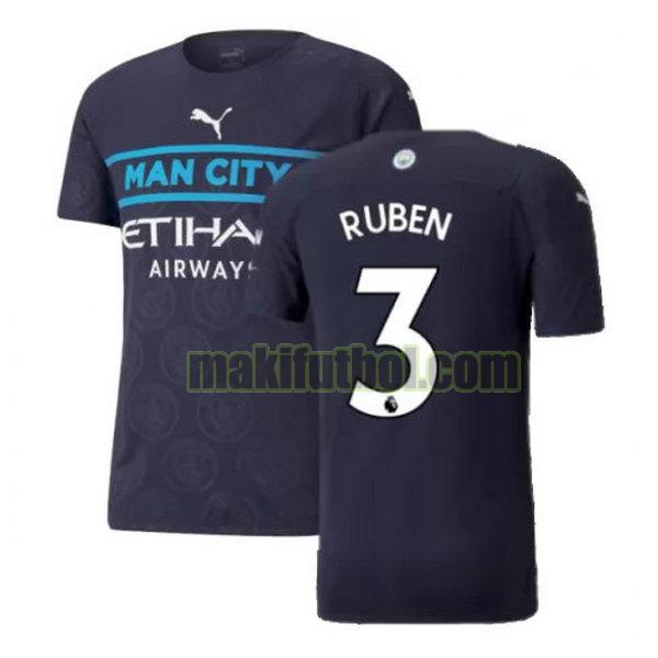 camisetas manchester city 2021 2022 tercera ruben 3 negro