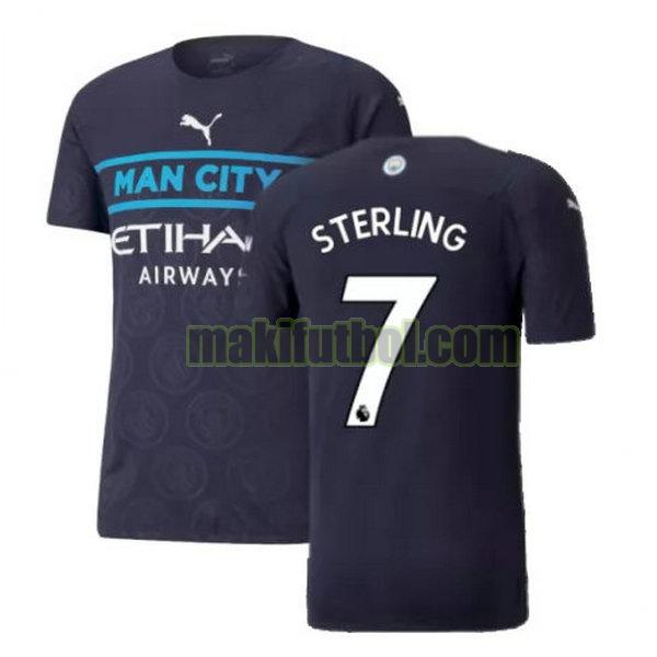 camisetas manchester city 2021 2022 tercera sterling 7 negro