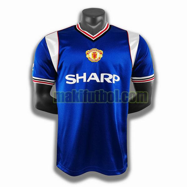 camisetas manchester united 1985 segunda player azul