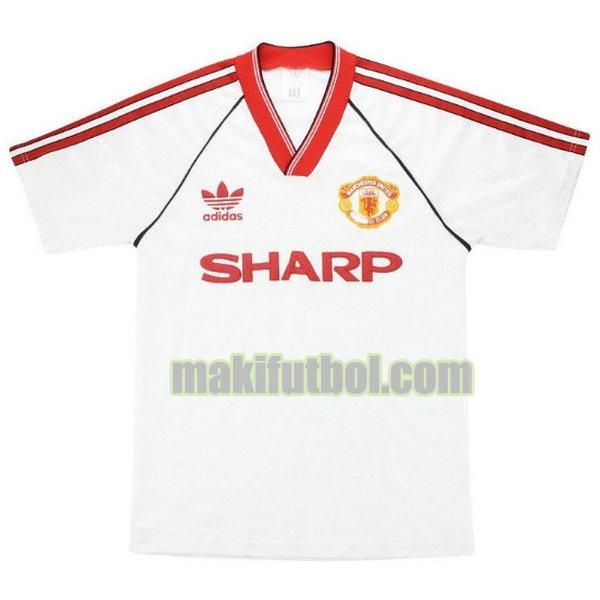camisetas manchester united 1988-1990 segunda blanco