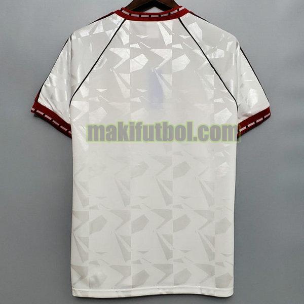 camisetas manchester united 1990-1991 tercera blanco