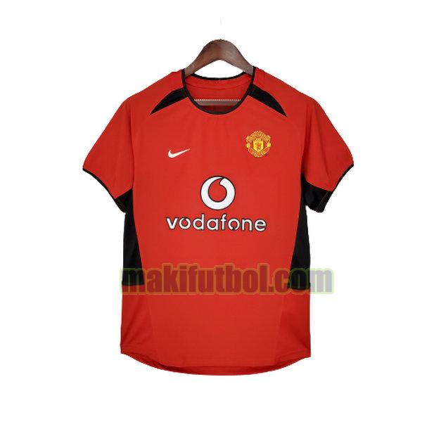 camisetas manchester united 2002 04 primera rojo