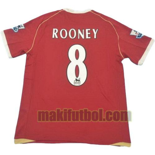 camisetas manchester united 2005-2006 primera rooney 8