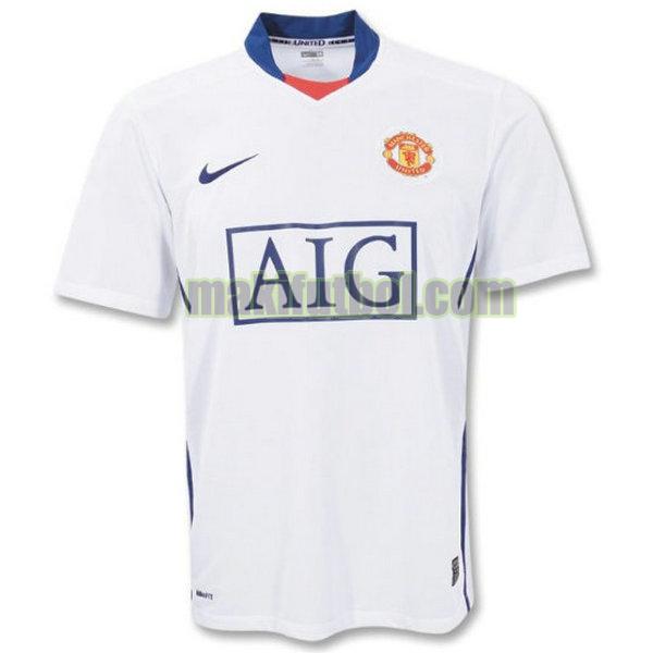 camisetas manchester united 2008-2009 segunda blanco