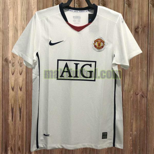 camisetas manchester united 2008-2009 segunda blanco