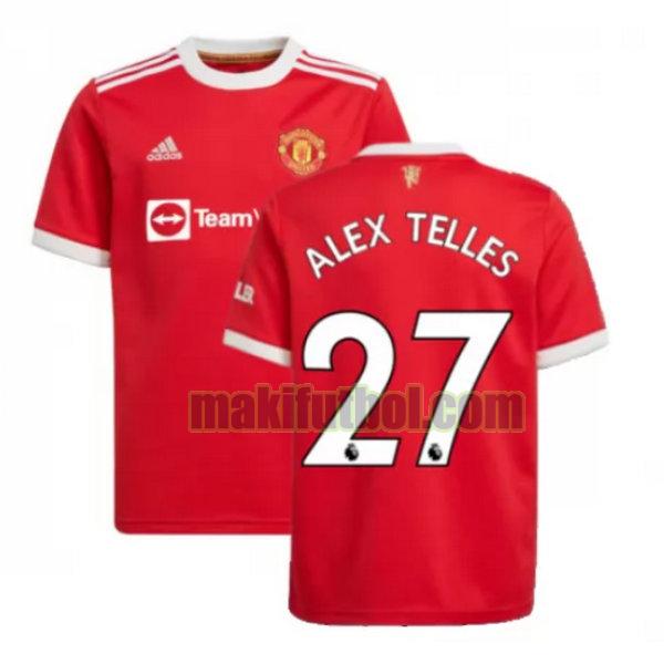 camisetas manchester united 2021 2022 primera alex telles 27 rojo
