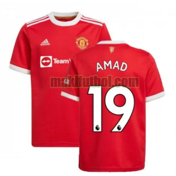 camisetas manchester united 2021 2022 primera amad 19 rojo