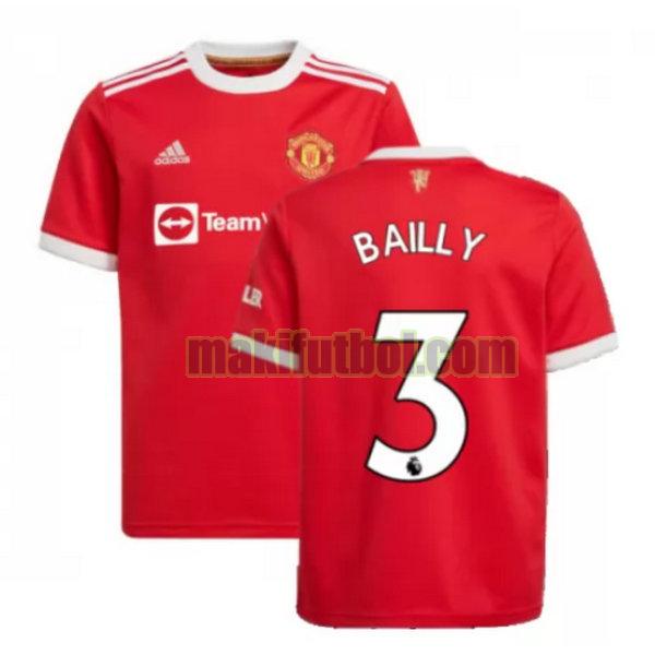camisetas manchester united 2021 2022 primera bailly 3 rojo
