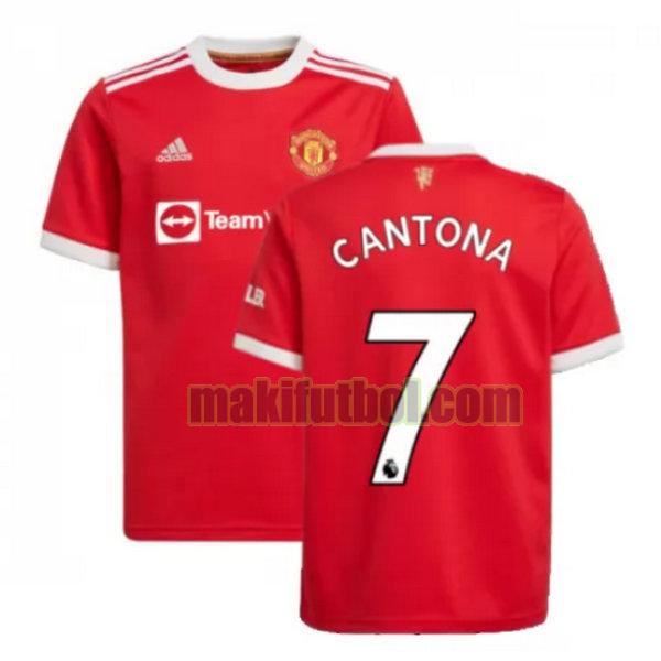 camisetas manchester united 2021 2022 primera cantona 7 rojo