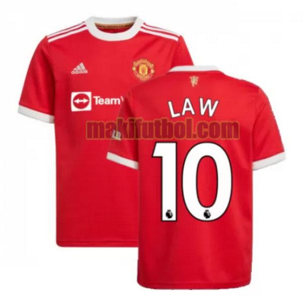 camisetas manchester united 2021 2022 primera law 10 rojo