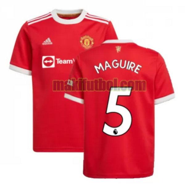 camisetas manchester united 2021 2022 primera maguire 5 rojo