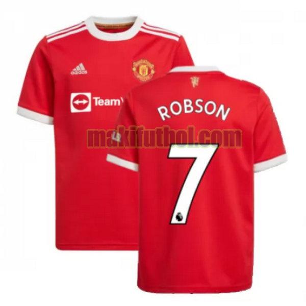 camisetas manchester united 2021 2022 primera robson 7 rojo