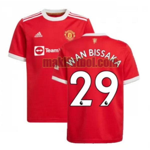 camisetas manchester united 2021 2022 primera wan bissaka 29 rojo