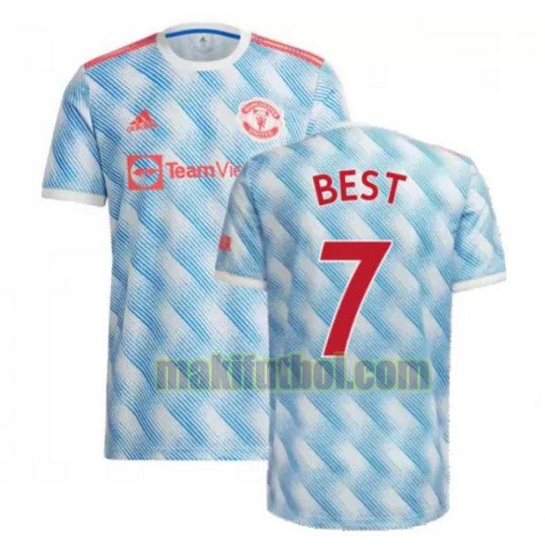 camisetas manchester united 2021 2022 segunda best 7 azul