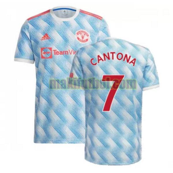 camisetas manchester united 2021 2022 segunda cantona 7 azul