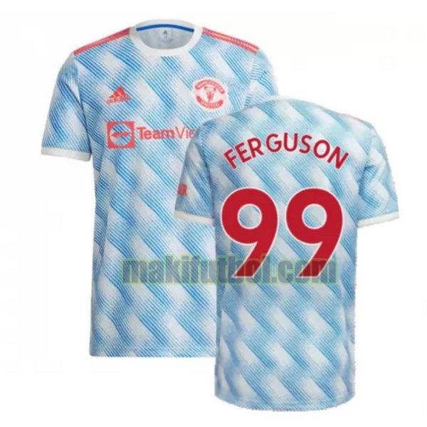 camisetas manchester united 2021 2022 segunda ferguson 99 azul