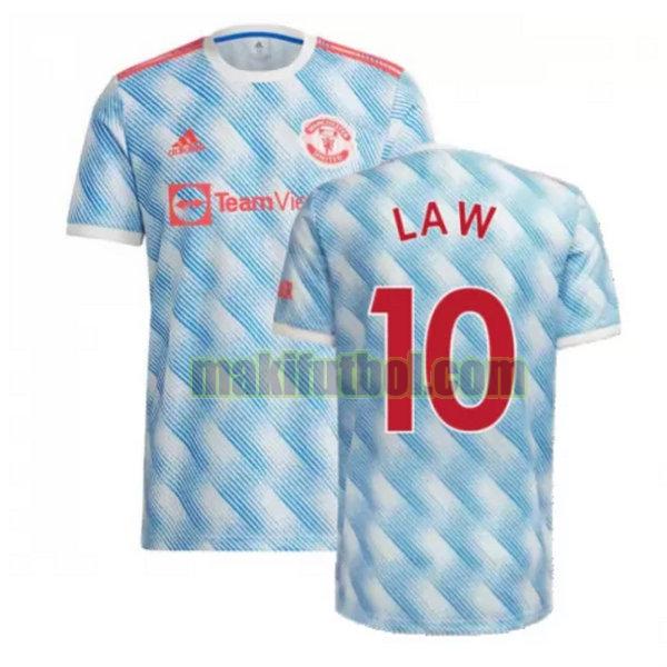 camisetas manchester united 2021 2022 segunda law 10 azul