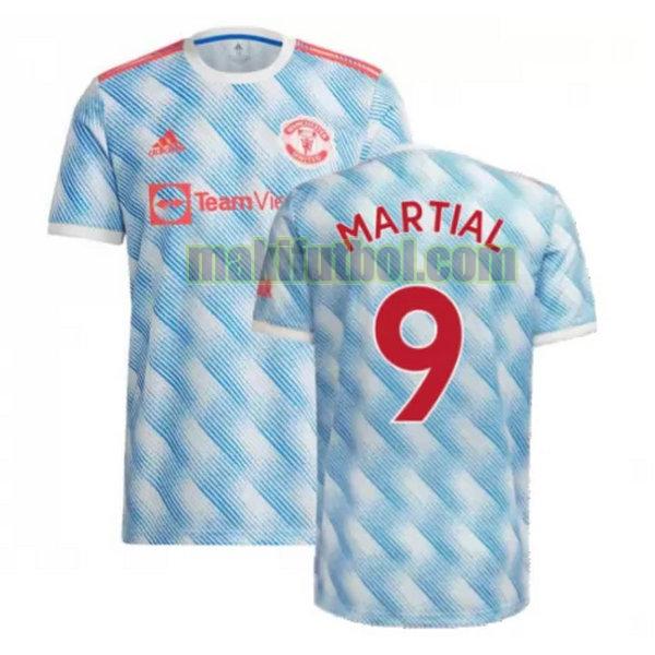 camisetas manchester united 2021 2022 segunda martial 9 azul
