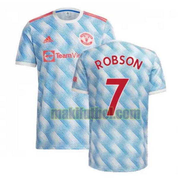 camisetas manchester united 2021 2022 segunda robson 7 azul