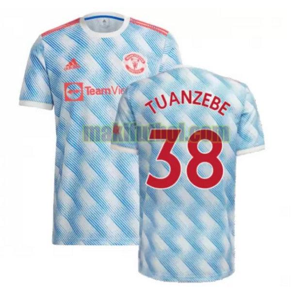 camisetas manchester united 2021 2022 segunda tuanzebe 38 azul