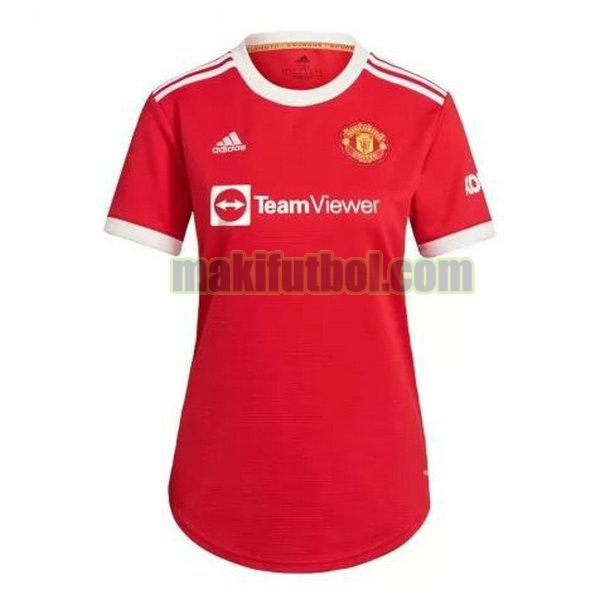 camisetas manchester united mujer 2021 2022 primera rojo