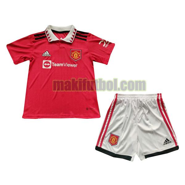 camisetas manchester united niño 2022 2023 primera rojo